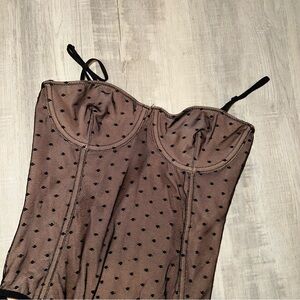 Brown Polka Dot Bodysuit